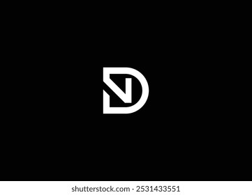 ND logo letter vector design. Alphabet letter ND DN logo minimal monogram icon design vector template. Initial Letter DN Logo or ND Logo Design. ND letter creative design
