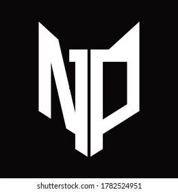 ND Logo monogram with fox head shape design template