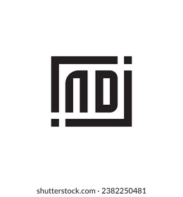 ND minimalist geometric symbol logo in high quality professional design that will print well across any print media