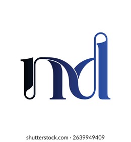 ND modern, minimalist wordmark logo design focusing on clean typography and timeless style, featuring sleek initials that convey professionalism, sophistication, and lasting brand identity.