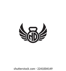 ND simple fitness gym concept in high quality professional design that will print well across any print media