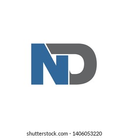 ND simple logo design vector