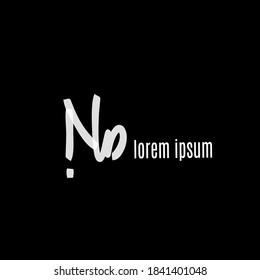 ND tagline Initial handwriting logo vector
