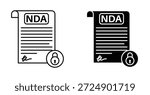 NDA icon graphic design. Vector icon illustrations