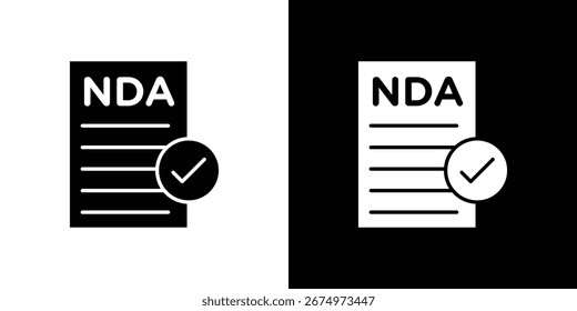 NDA icon logo. simple graphic symbols