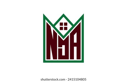 NDA initial letter real estate builders logo design vector. construction ,housing, home marker, property, building, apartment, flat, compartment, business, corporate, house rent, rental, commercial 