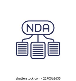 NDA-Leitungssymbol mit Dokumenten