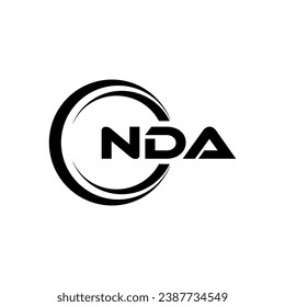 NDA Logo Design, Inspiration for a Unique Identity. Modern Elegance and Creative Design. Watermark Your Success with the Striking this Logo.