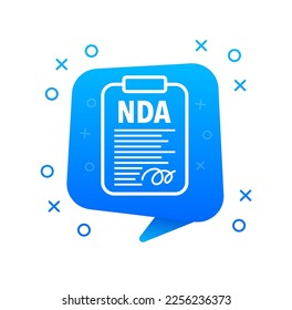 NDA - Non disclosure agreement Document, contract. Privacy, Agreement document.