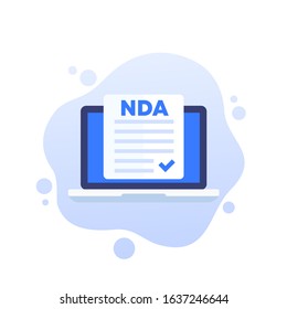 NDA, Non disclosure agreement vector icon