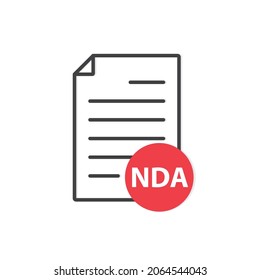 NDA, Non-Disclosure Agreement document concept- vector illustration