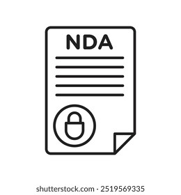 NDAline icon. vector illustration. EPS10
