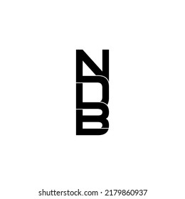 ndb typography letter monogram logo design