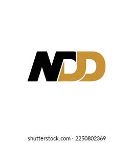 NDD letter monogram logo design vector
