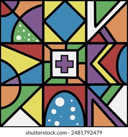  Ndebele Colorful design pattern backgrounds
