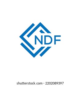 Logo-Design für NDF-Buchstaben auf weißem Hintergrund. NDF Creative Circle Letter Logo Konzept. Design für NDF-Buchstaben.
