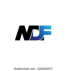 NDF letter monogram logo design vector