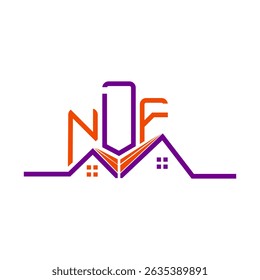 NDF Real State logo design, NDF simple and modern logo. NDF luxurious alphabet design  