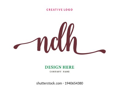 NDH lettering logo is simple, easy to understand and authoritative