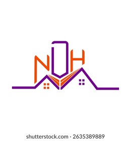 Diseño de logotipo de NDH Real State, logotipo simple y moderno de NDH. Diseño de alfabeto lujoso de NDH  