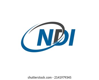 Letra NDI diseño creativo elegante del logo de swoosh