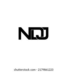 diseño del logotipo del monólogo de la letra inicial del ndj