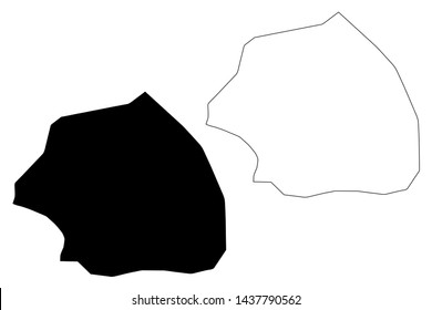 N'Djamena Region (Regions of Chad, Republic of Chad) map vector illustration, scribble sketch NDjamena map
