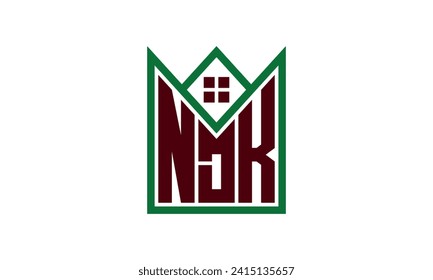 NDK initial letter real estate builders logo design vector. construction ,housing, home marker, property, building, apartment, flat, compartment, business, corporate, house rent, rental, commercial 