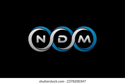 NDM  Letter Initial Logo Design Template Vector Illustration