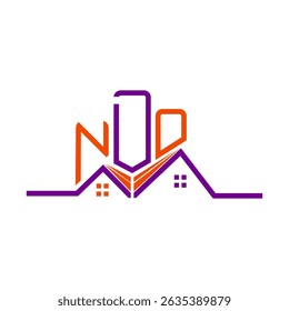 NDO Real State logo design, NDO simple and modern logo. NDO luxurious alphabet design  