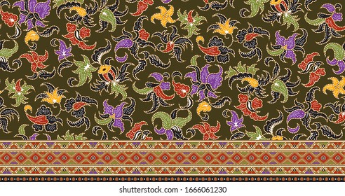 ndonesia Batik Textile Ornament Pattern