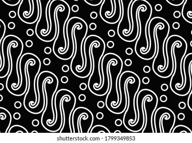 ndonesian batik motifs with very distinctive plant patterns, background, vector, EPS 10