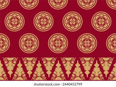 ndonesian geometric batik motifs with Balinese flower patterns, exclusive and classic, are suitable for various purposes. EPS VECTOR 10