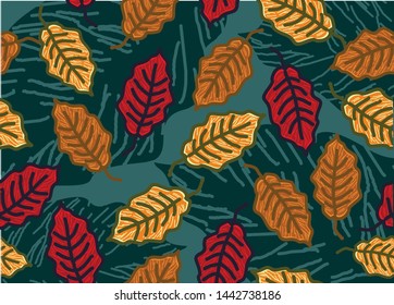ndonesian Javanese batik motifs are flora-style, with repetitive patterns in modern color