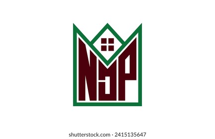 NDP initial letter real estate builders logo design vector. construction ,housing, home marker, property, building, apartment, flat, compartment, business, corporate, house rent, rental, commercial 