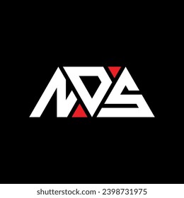 NDS Dreieck Buchstaben Logo Design mit Dreieck Form. NDS Dreieck Logo Design Monogramm. NDS Dreieck-Vektorlogo-Vorlage mit roter Farbe. NDS dreieckiges Logo Einfach, elegant und luxuriös.