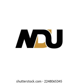 NDU-Buchstaben-Monogramm-Logo-Design, Vektorgrafik