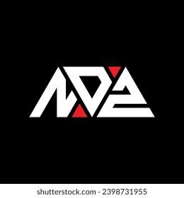 Diseño del logotipo de la letra triangular NDZ con forma triangular. Monograma de diseño del logotipo del triángulo NDZ. Plantilla de logotipo vectorial de triángulo NDZ con color rojo. Logo triangular NDZ Diseño sencillo, elegante y lujoso.