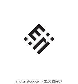 NE abstract geometric concept logo in high quality professional design that will be best for street style