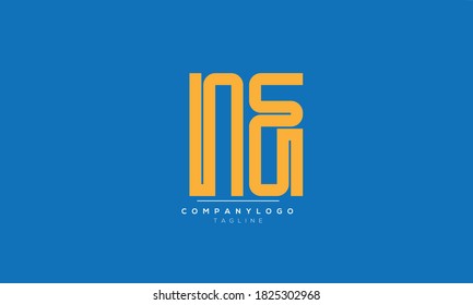 NE iniciales abstractas diseño del logotipo del alfabeto de texto de letra monográfica