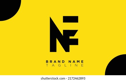 Letras alfabéticas NE Iniciales Logotipo de monograma EN, N y E