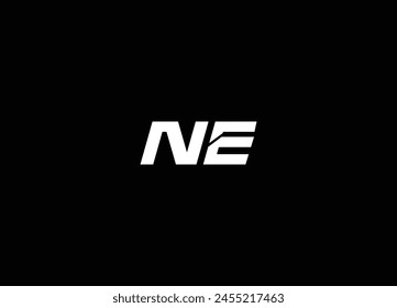 NE  creative latter logo design and initial logo