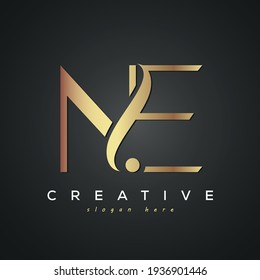 Logo de la carta de lujo creativa NE