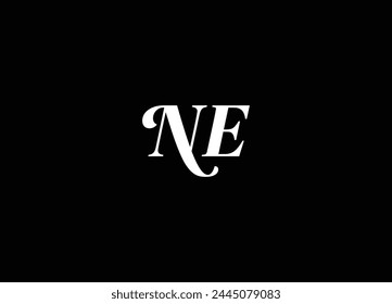 Logo único moderno y logotipo inicial de NE Creative