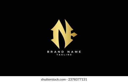 NE, EN, Abstract initial monogram letter alphabet logo design