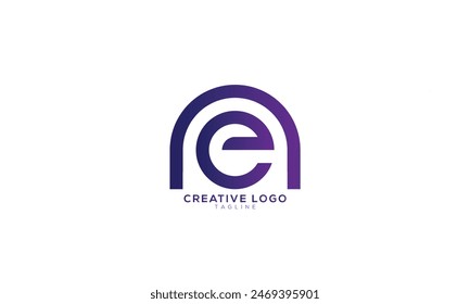 NE EN Abstract initial monogram letter alphabet logo design