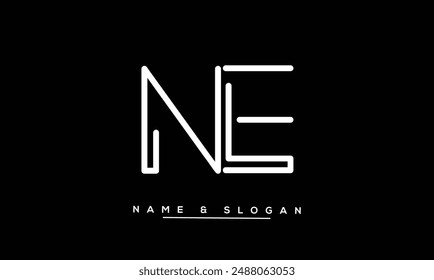 NE, EN Abstract Letters Logo Monogram