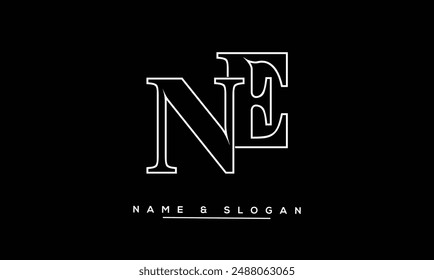 NE, EN Abstract Letters Logo Monogram