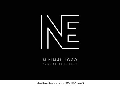 NE or EN Initial letter Creative and Minimalist fonts monogram icon  luxury alphabet vector design illustration symbol