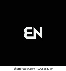 NE or EN letter designs with different colors and backgrounds